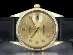 劳力士 (Rolex) Date 34 14kt Gold Watch Champagne Diamonds Dial 15037
